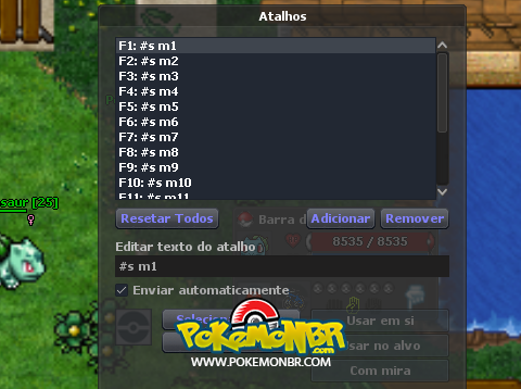 Hotkeys Completas no PokemonBR